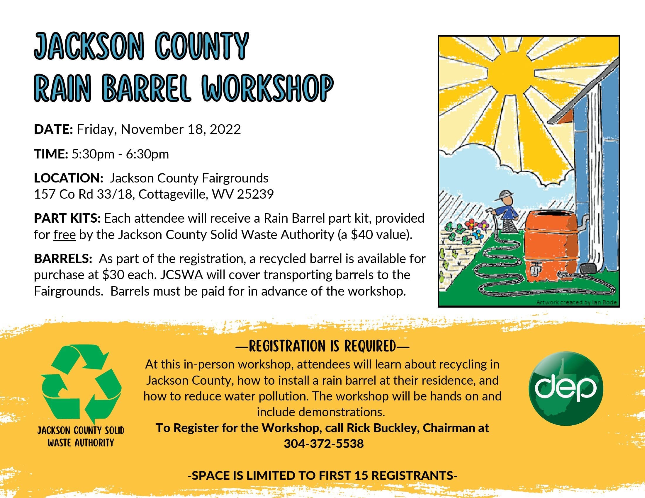 Jackson County Rain Barrel Ravenswood West Virginia