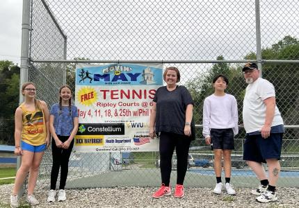 Image of tennis players at tennis court