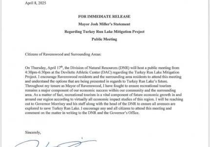 Image of Mayor Miller's statement