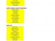 Listing of Winners