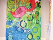 “Wading Flamingos,” was created by Wade and Matt D.  (photo by James Dobbs)