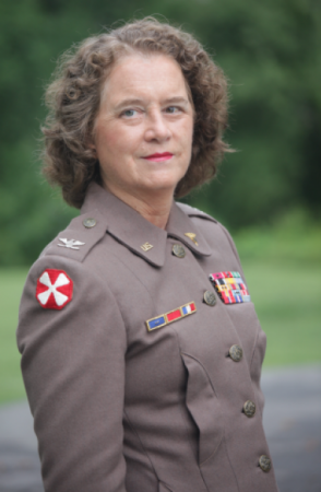 Photo of Becky Park dressed as Col. Ruby Bradley