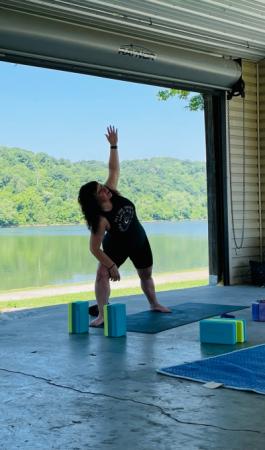 Julie leading yoga