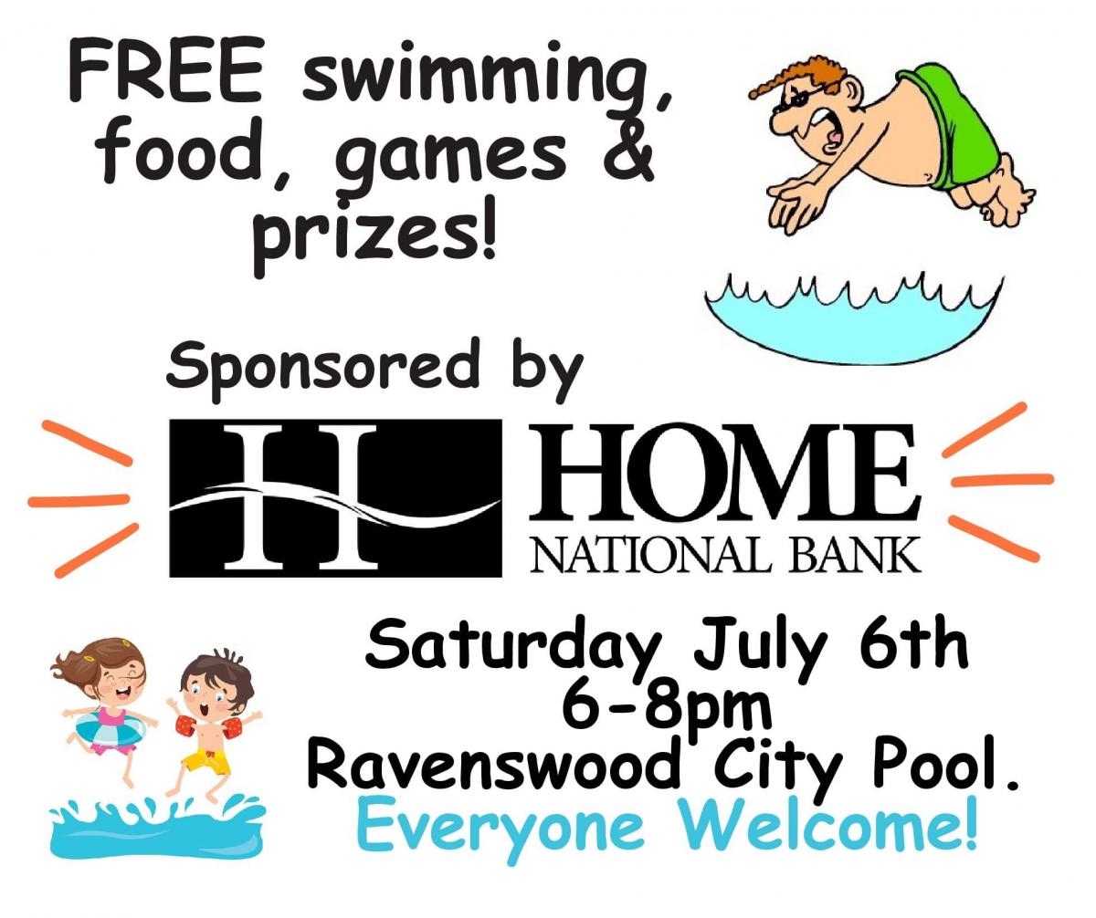 Free swim poster
