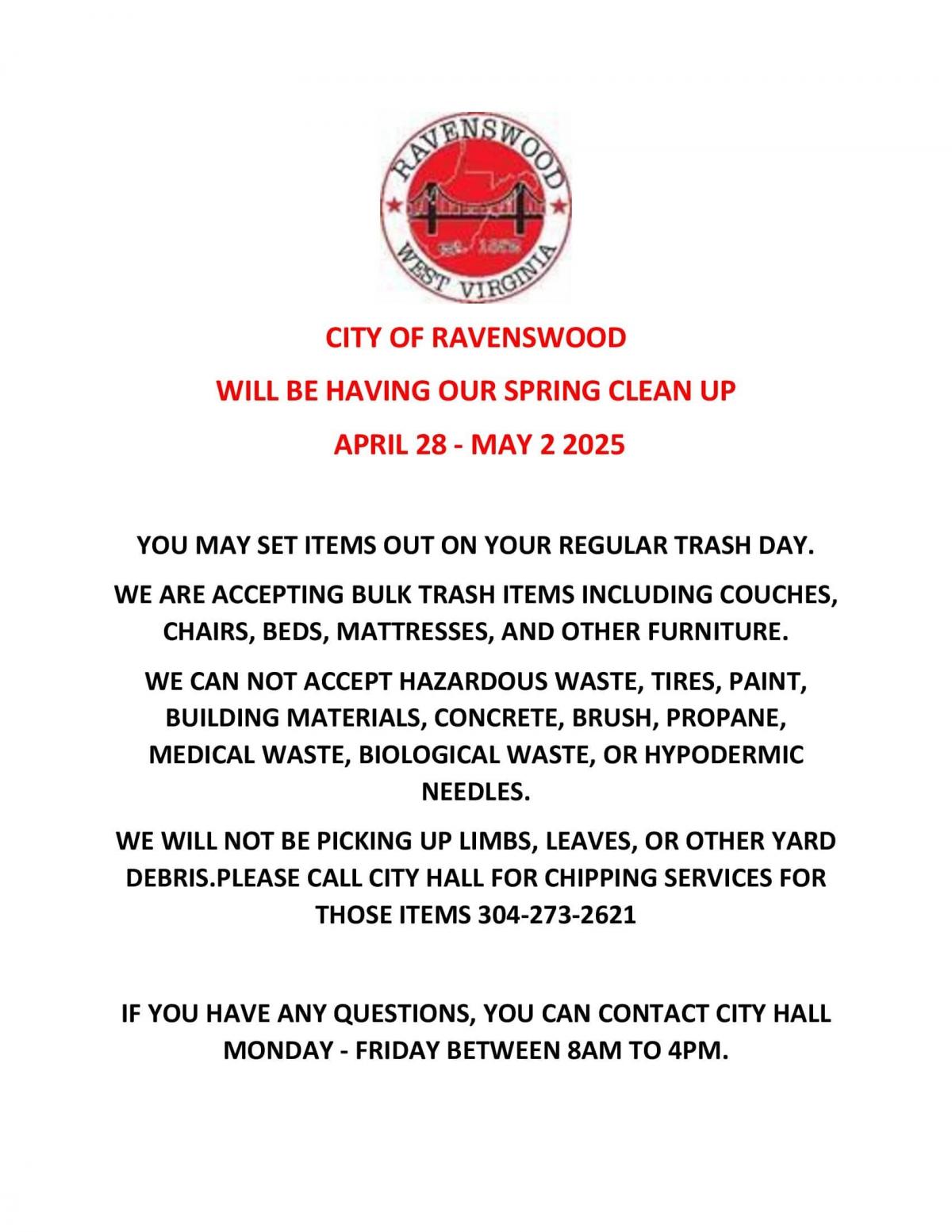 Spring clean up details