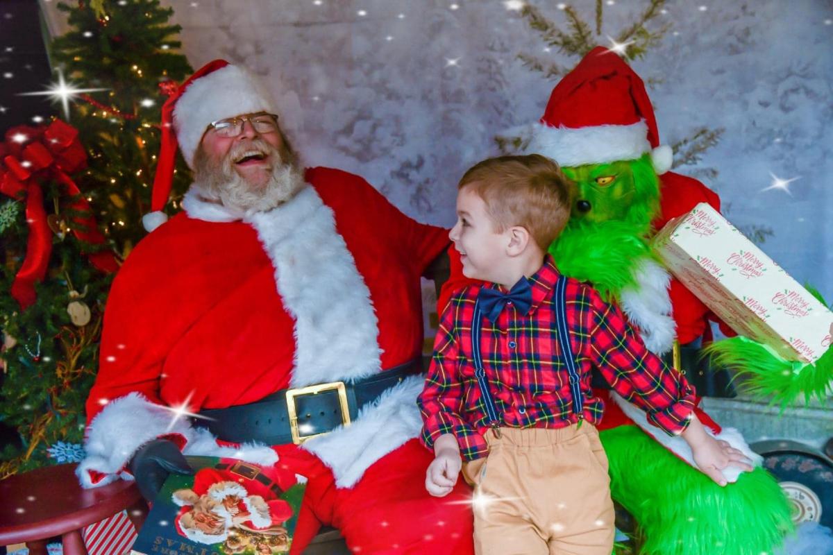 Santa, the Grinch, and a boy